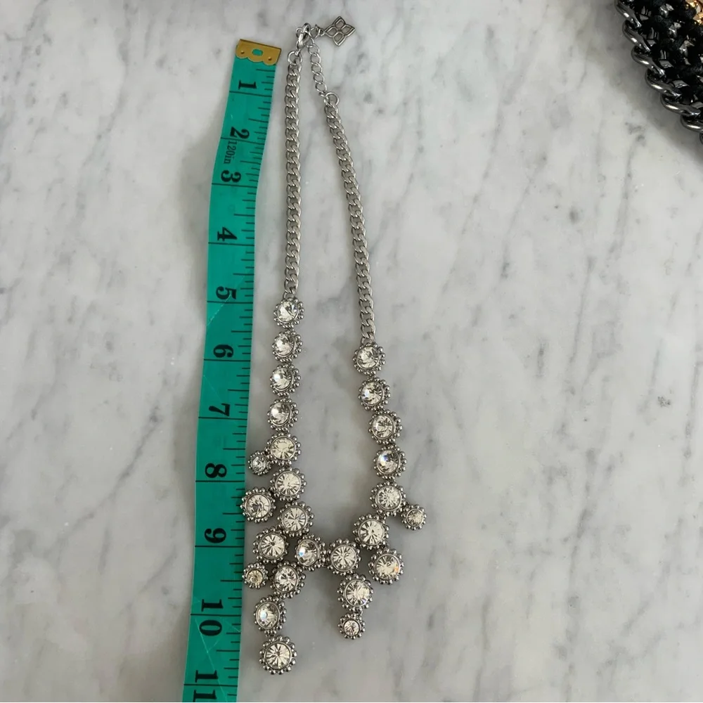 Nordstrom silver rhinestone statement necklace - Picture 3 of 4